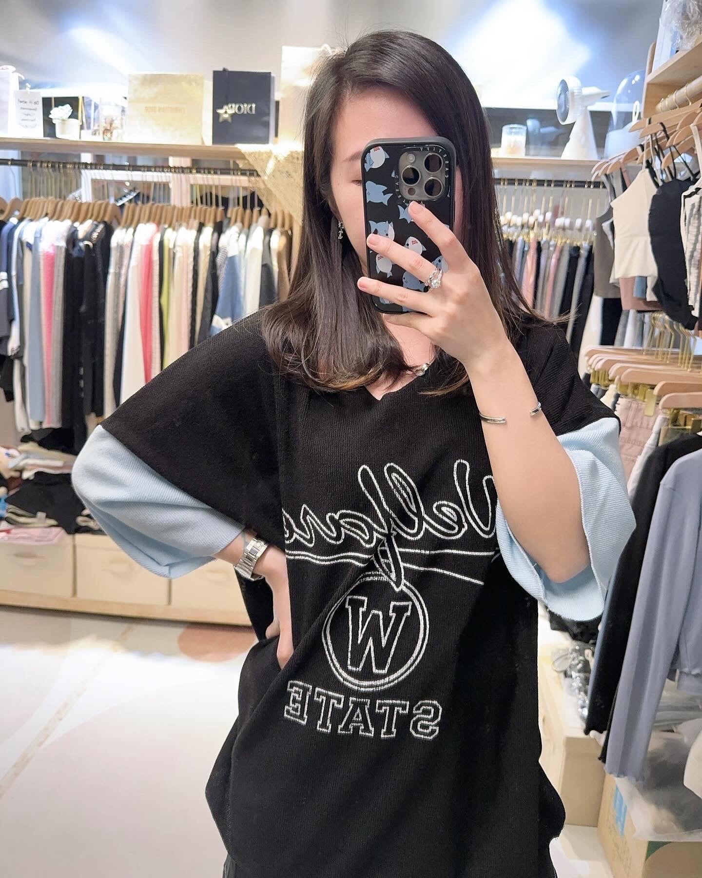拼色闊身Tee*2色