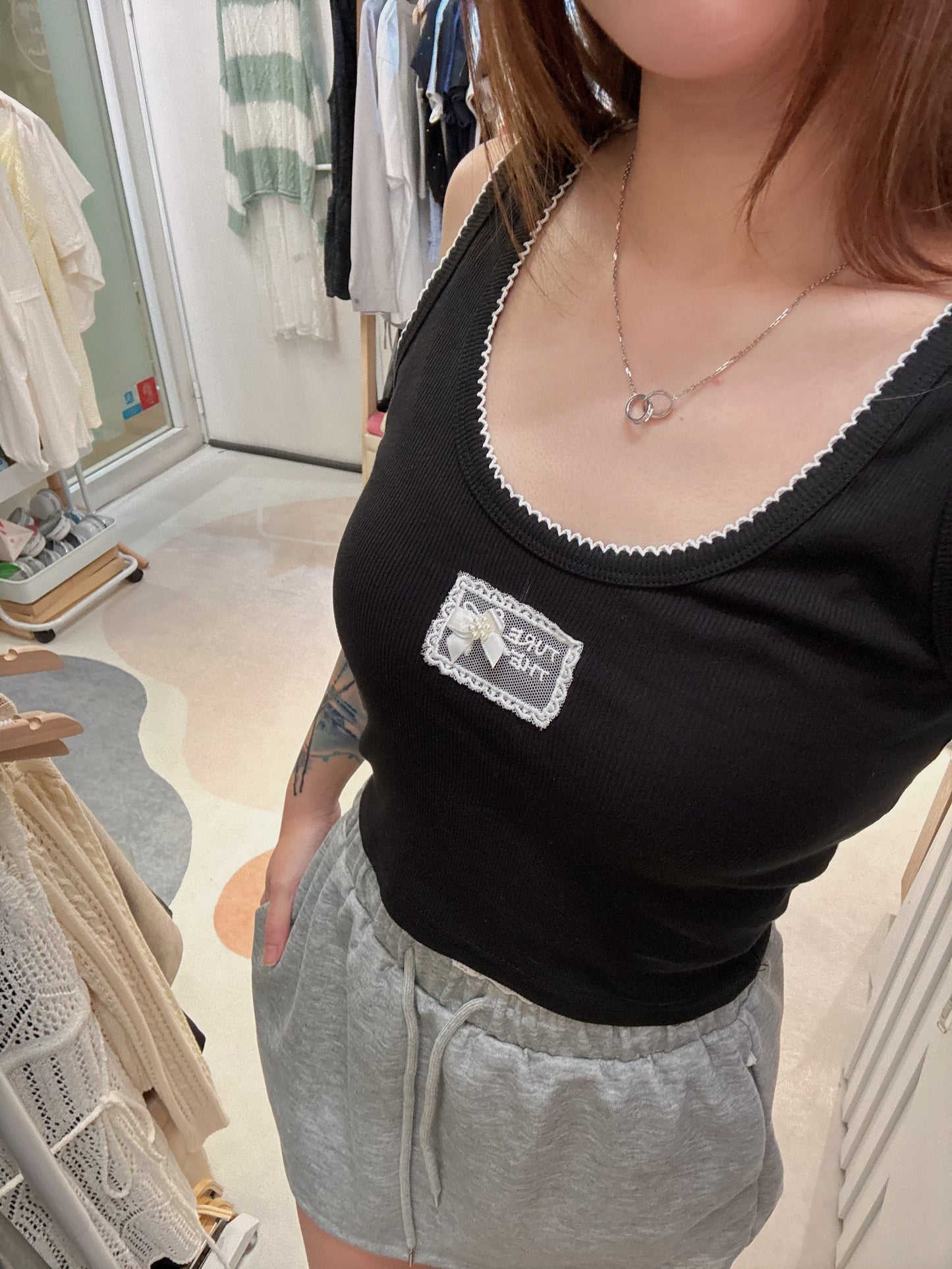 🇰🇷蕾絲邊小背心*2色