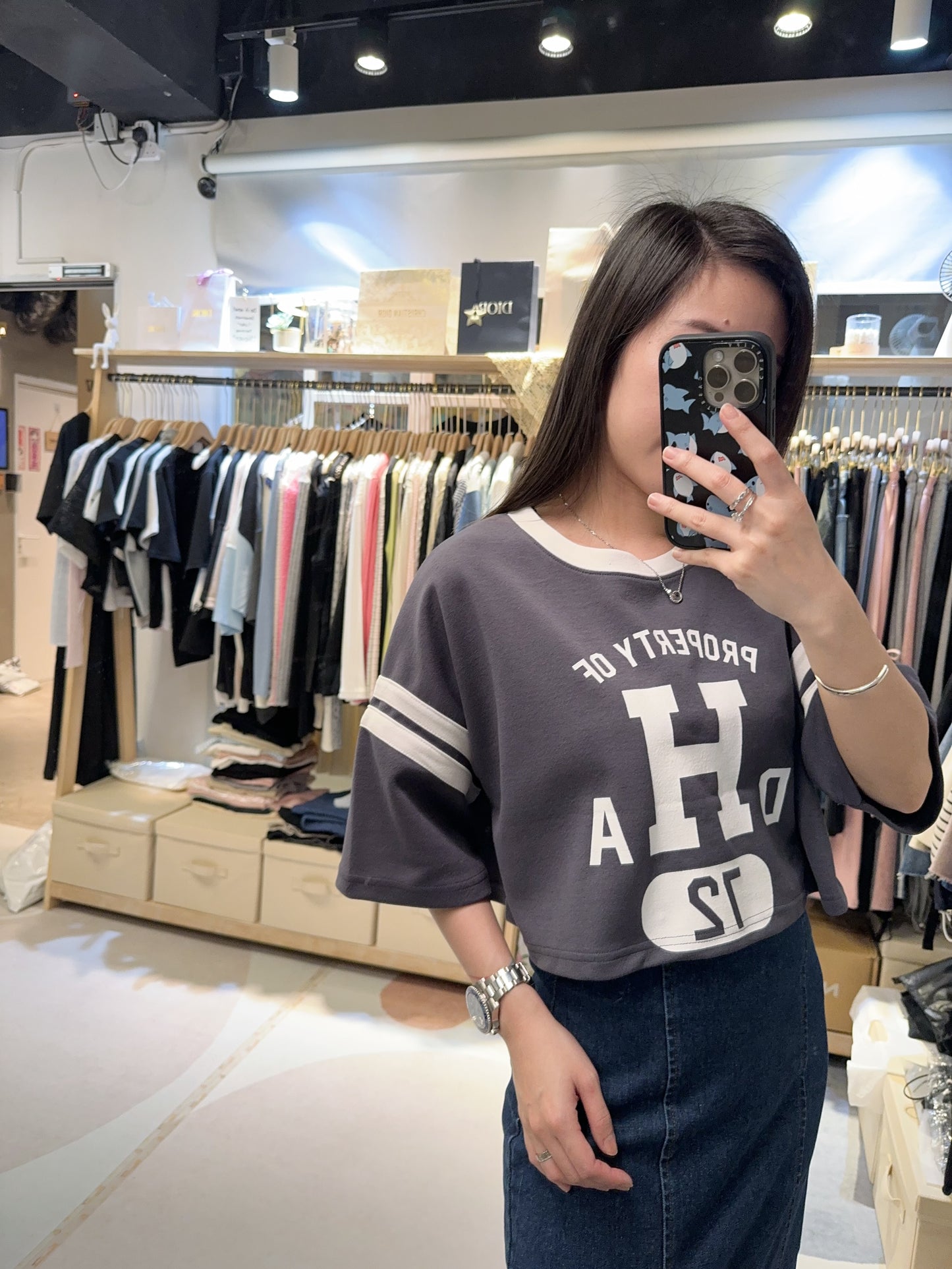 闊袖短版型格Tee