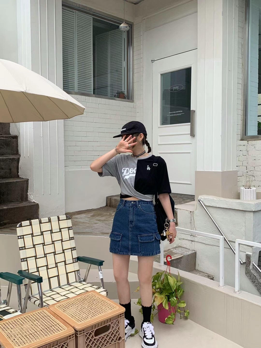 扭結拼色Tee☀️ 2色
