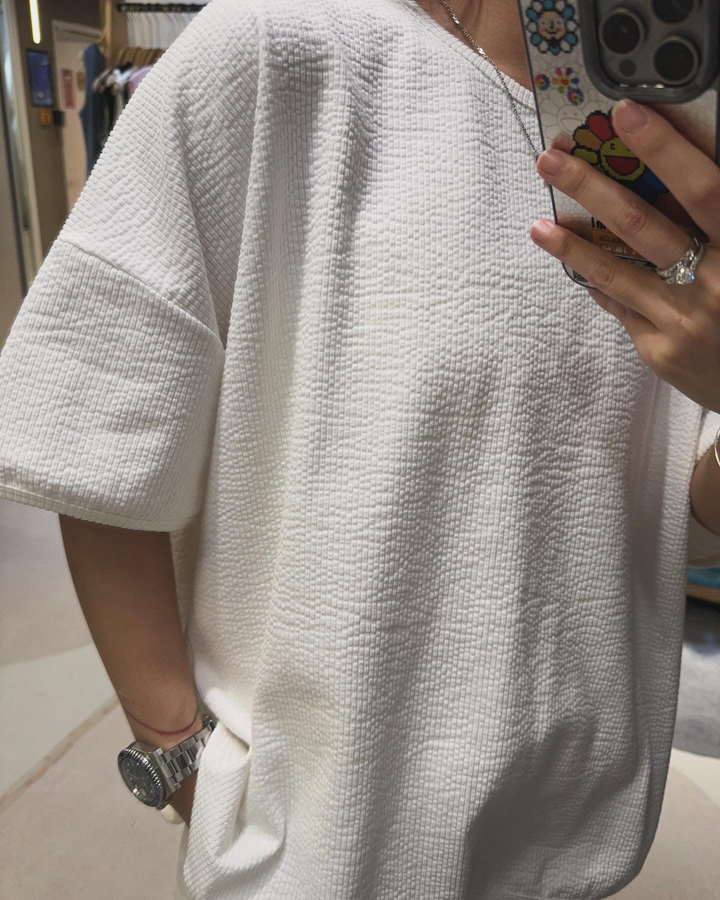 高質坑紋闊身Tee☀️