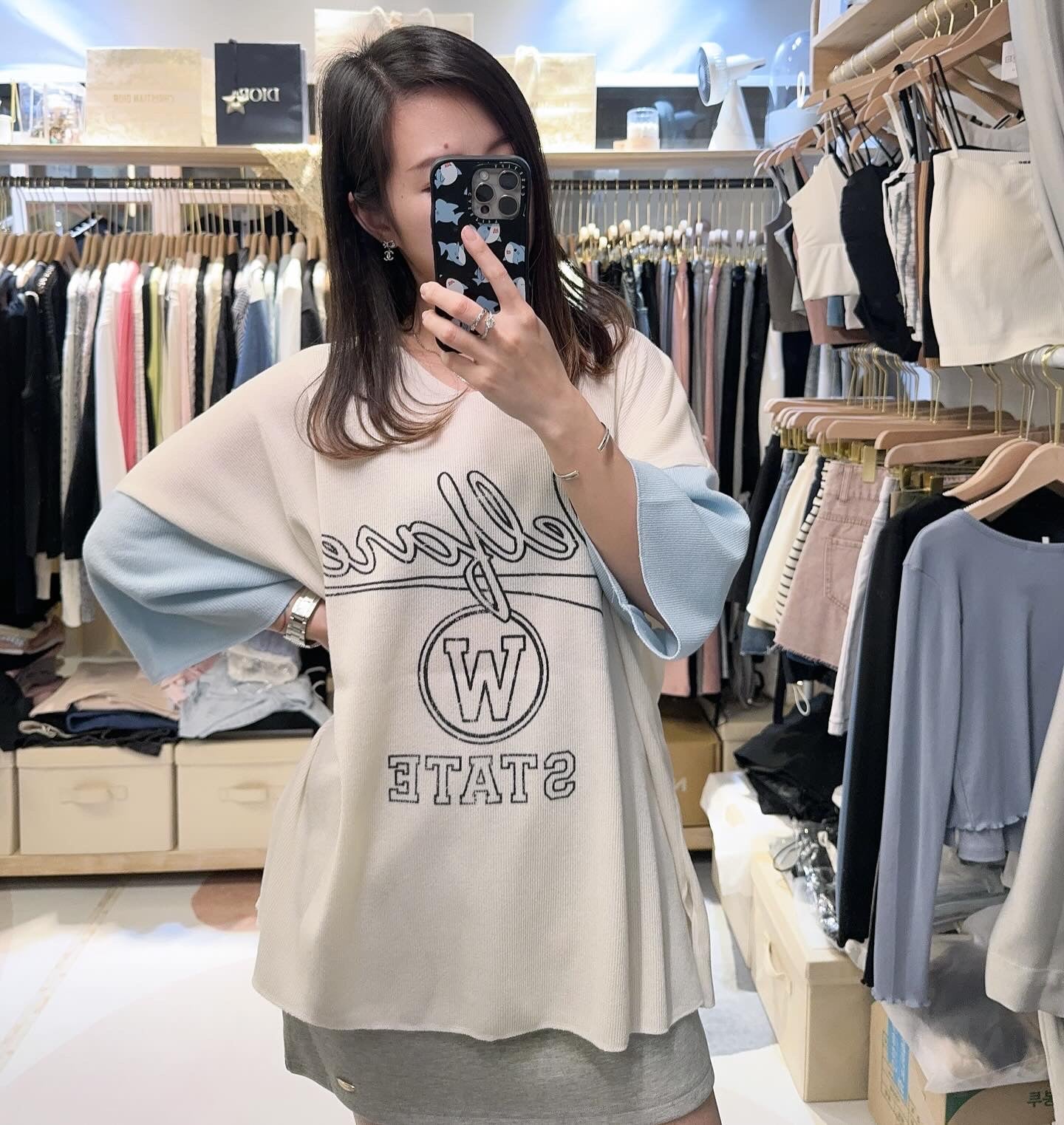 拼色闊身Tee*2色