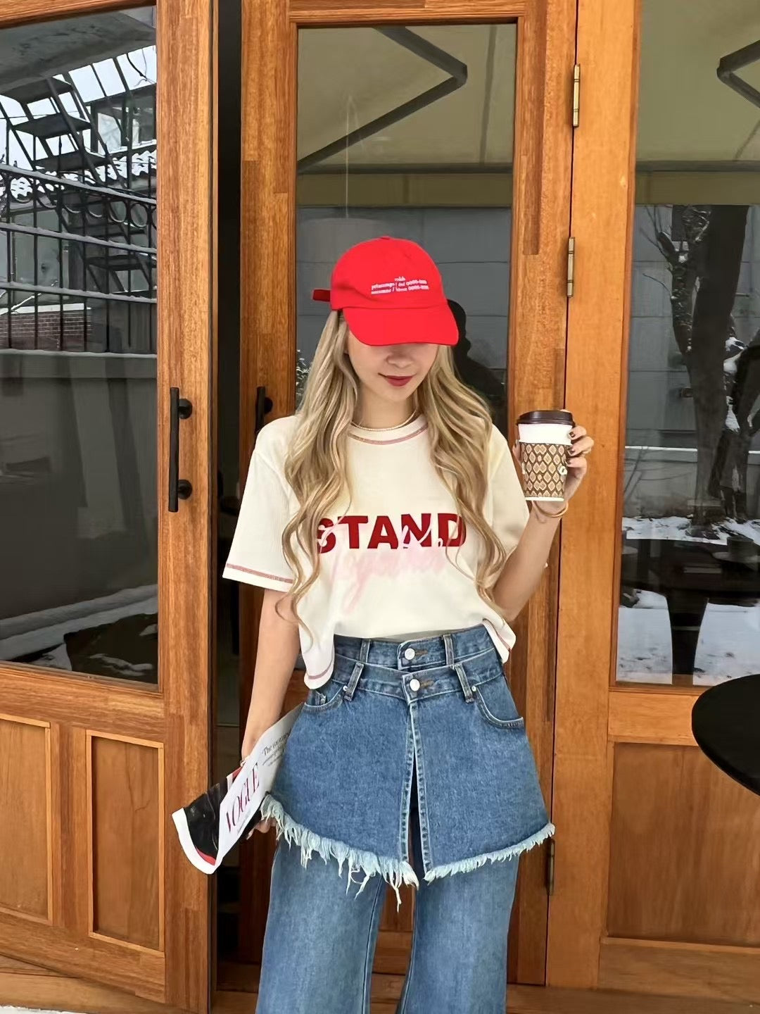 🇰🇷毛巾質地拼色短Tee*3色