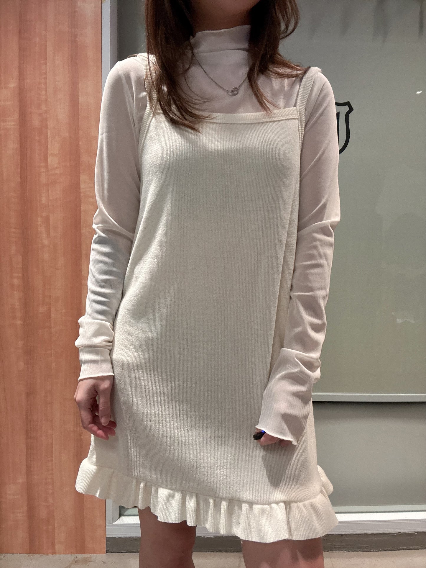 🇰🇷半透高領柔軟紗紗Top