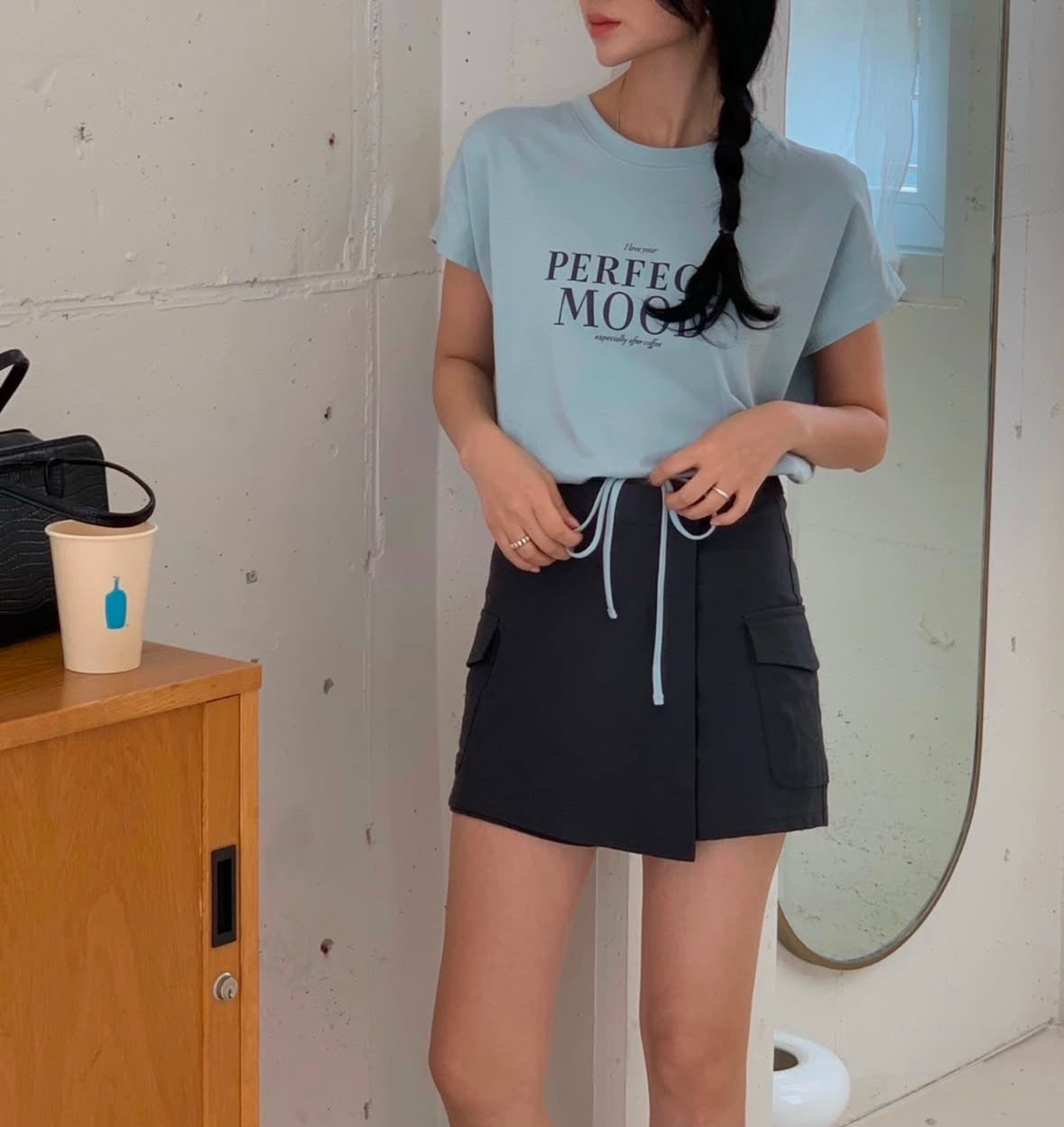 🇰🇷遮手臂 綁帶束腰Tee*3色