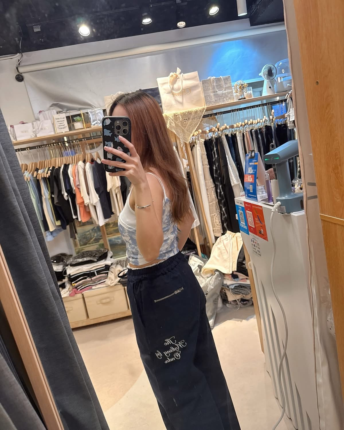 🇰🇷藍天白雲交叉吊帶Top