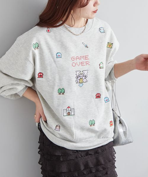 日本直送🇯🇵數碼卡通刺繡衛衣