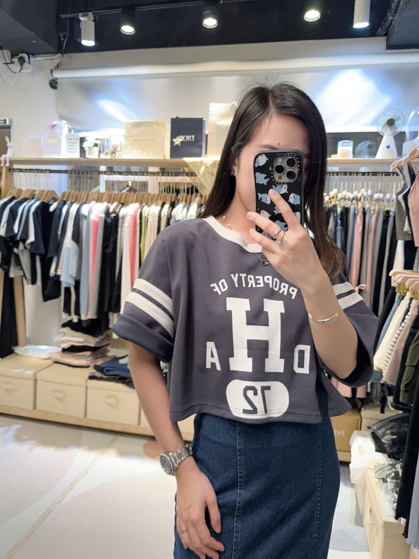 闊袖短版型格Tee