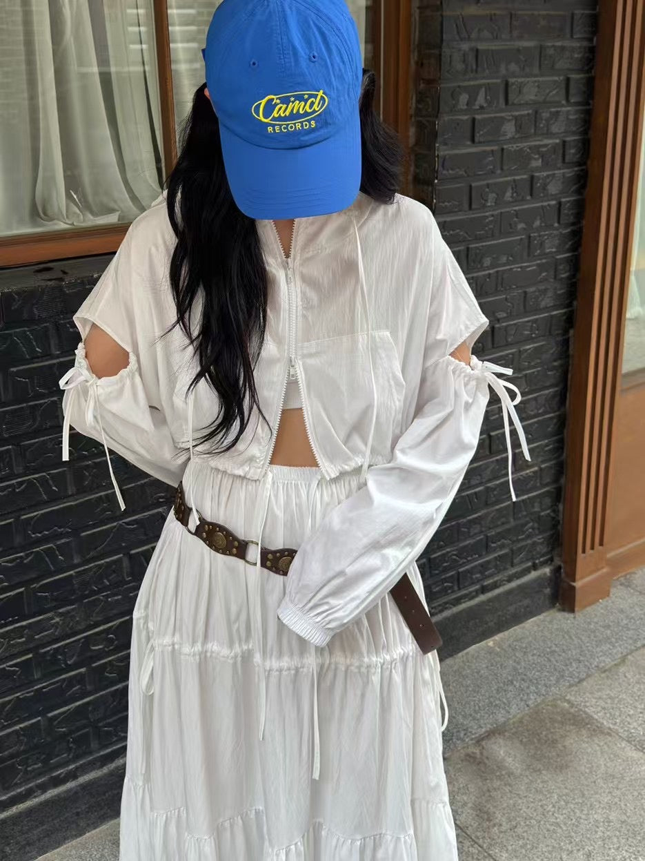 🇰🇷短版連帽外套 雙向拉鏈☀️