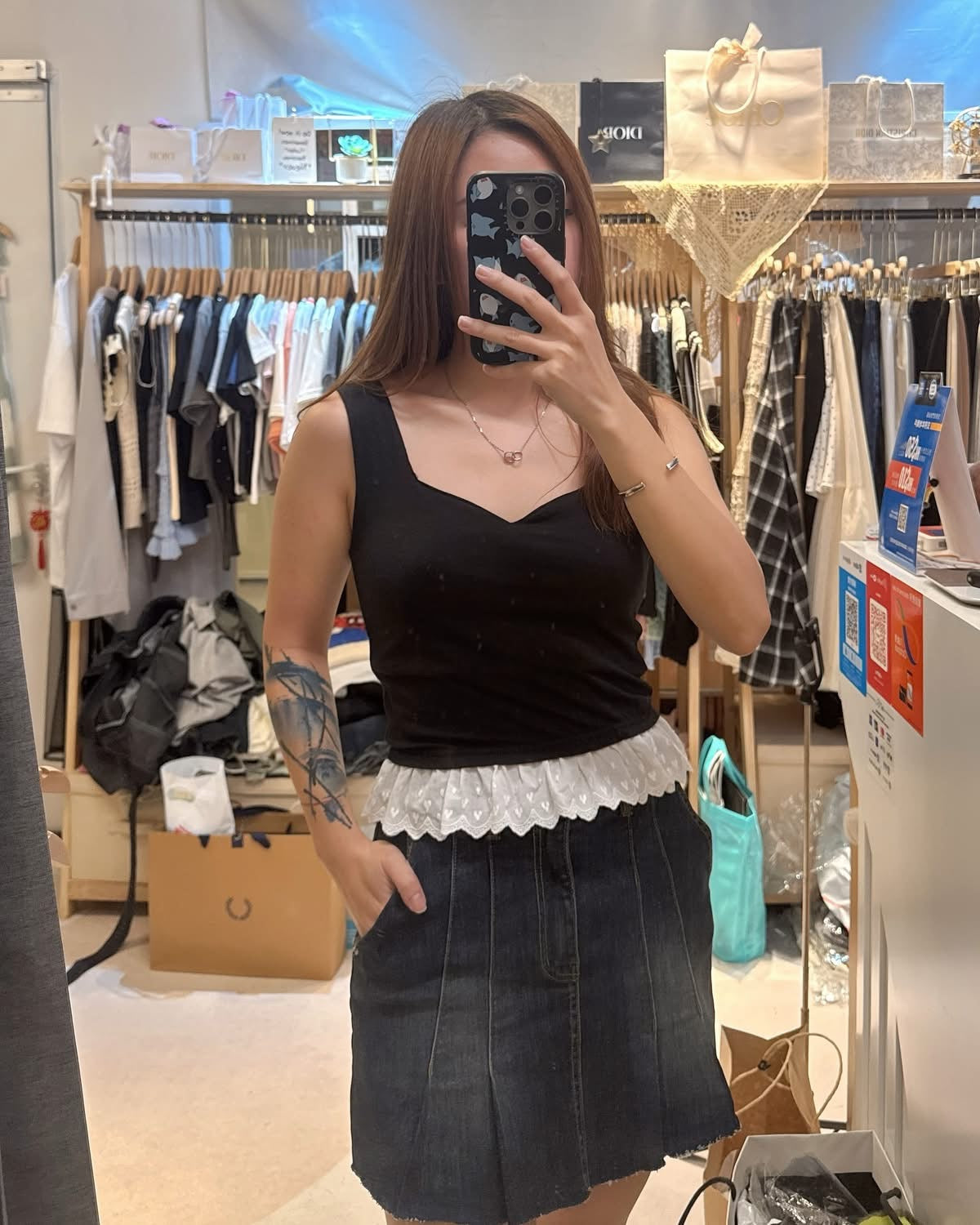 🇰🇷通花邊遮副乳背心*2色