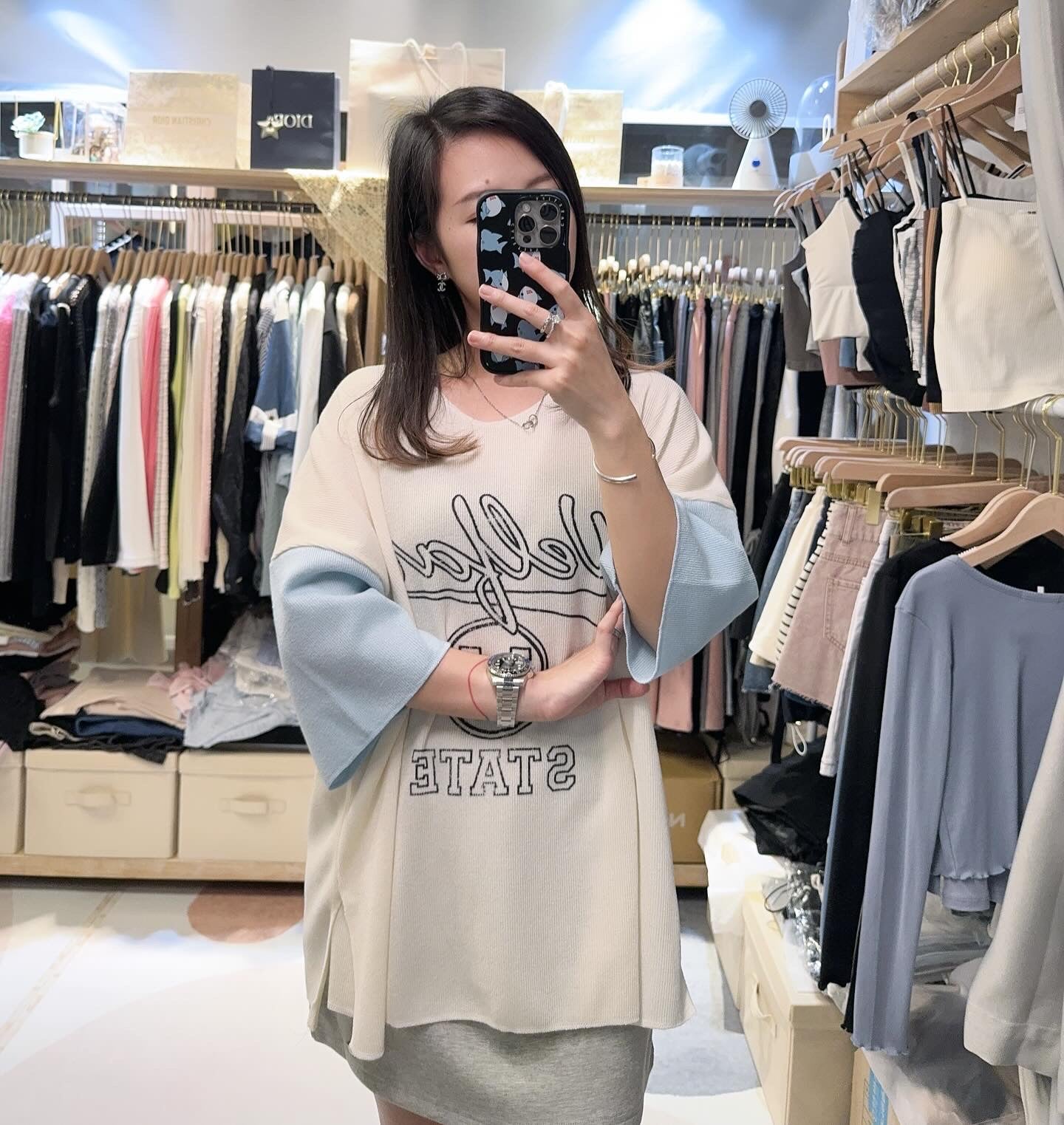 拼色闊身Tee*2色