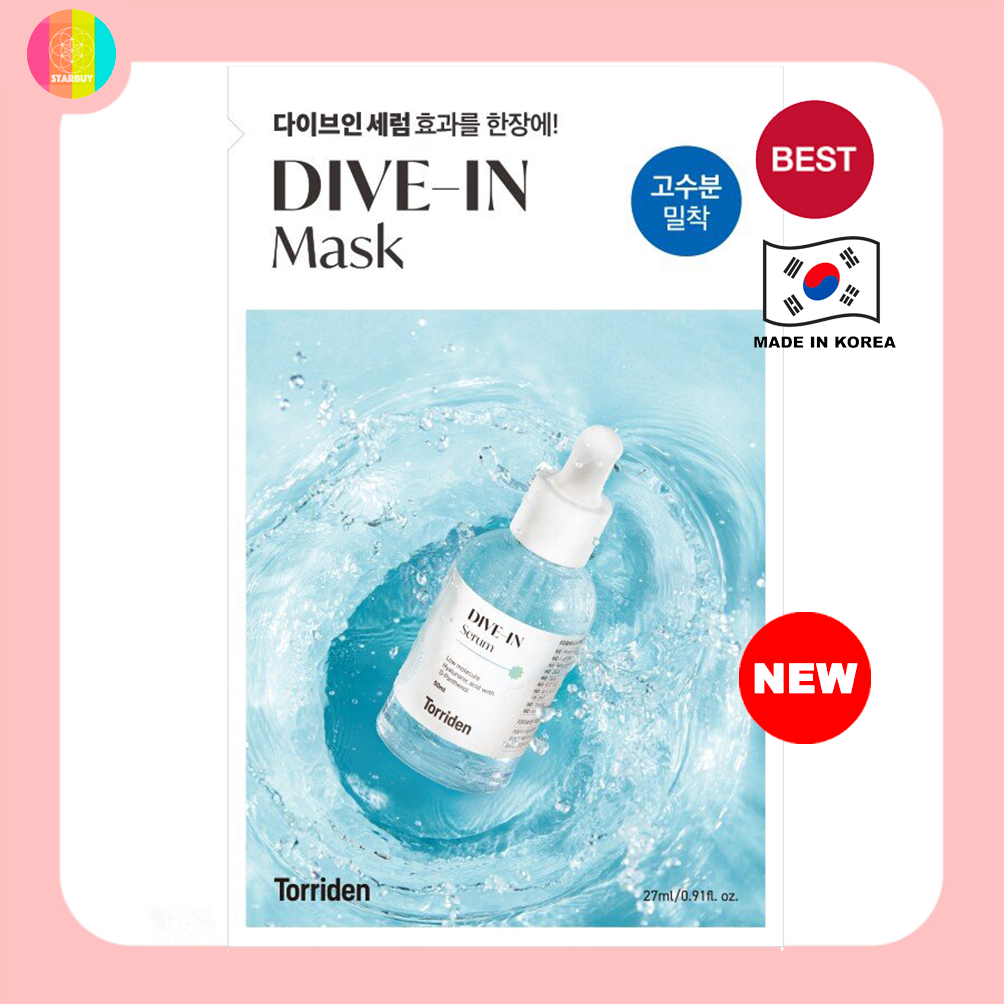 Torriden -1盒10片|Dive-In 低分子透明質酸面膜