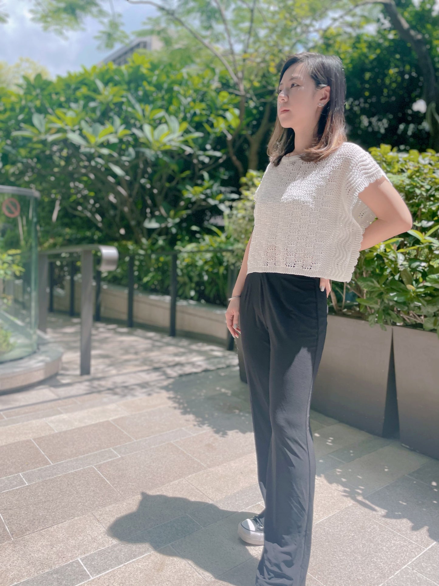 涼浸浸美腿褲(黑色)