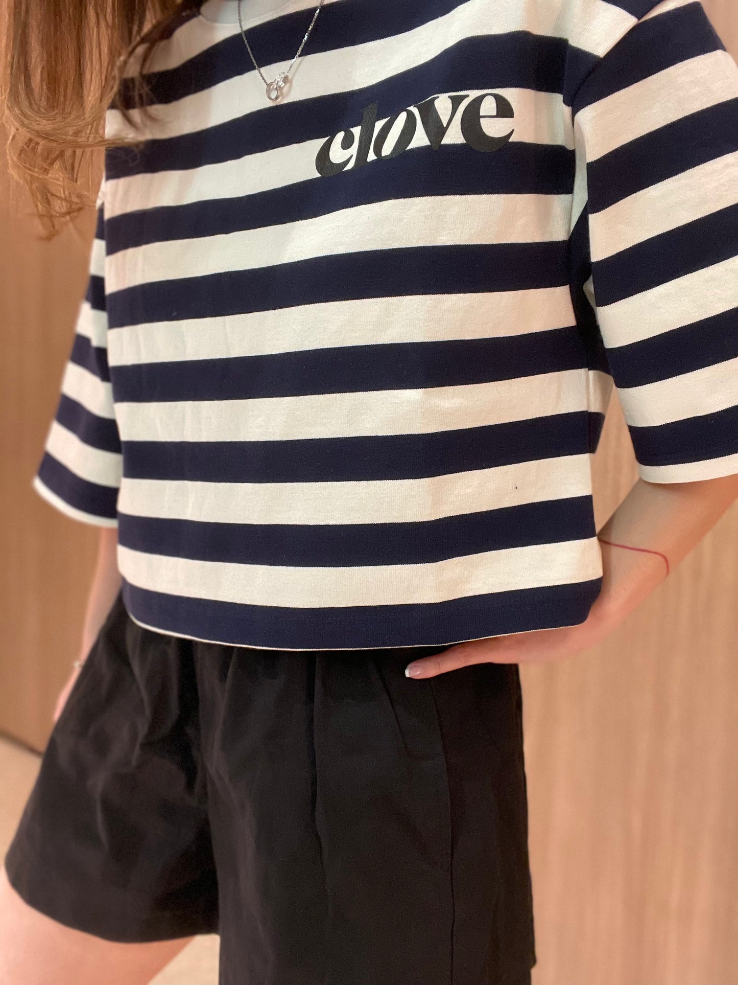 重磅棉!間條Tee(黑)