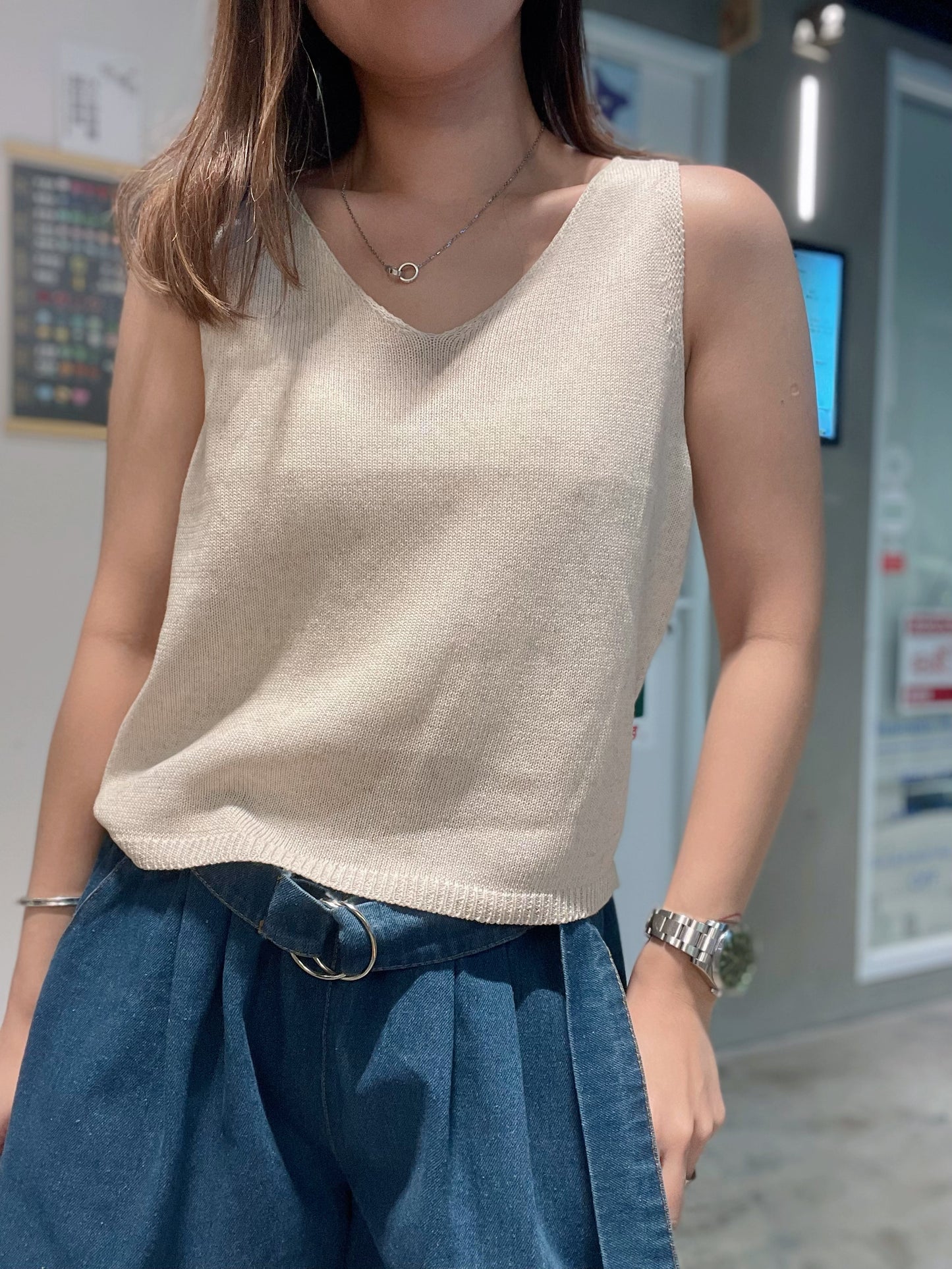 簡約線織背心*2色