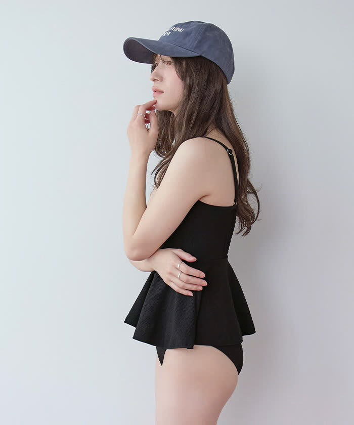 日系 遮肚仔裙擺兩件式泳衣👙