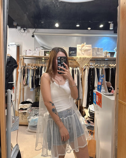 🇰🇷簡約紗紗吊帶裙*2色