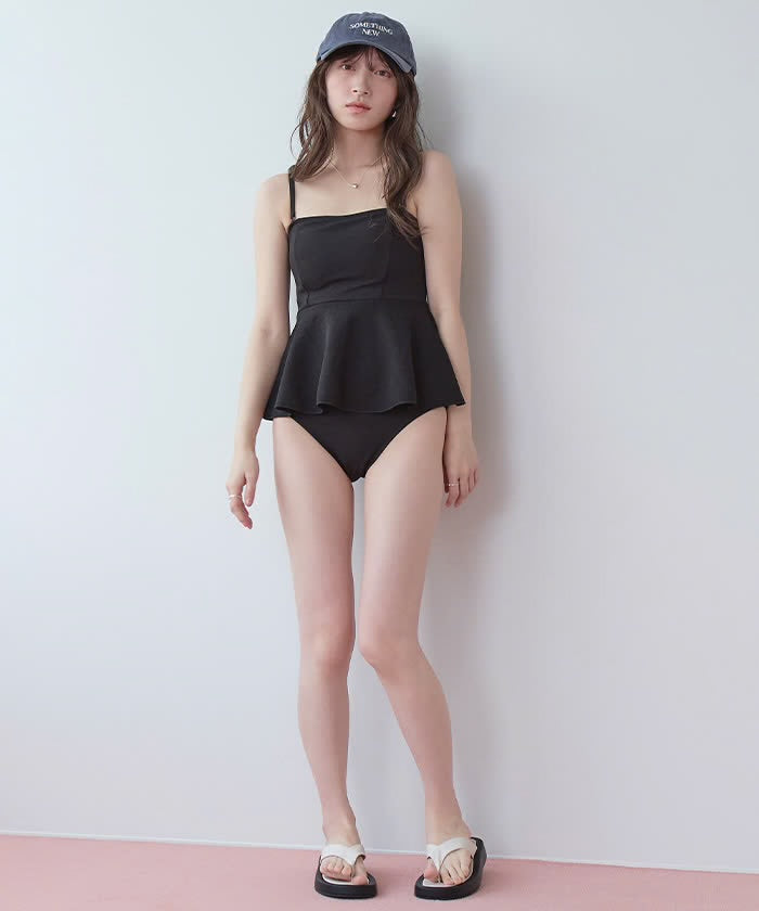 日系 遮肚仔裙擺兩件式泳衣👙
