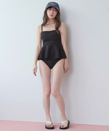 日系 遮肚仔裙擺兩件式泳衣👙