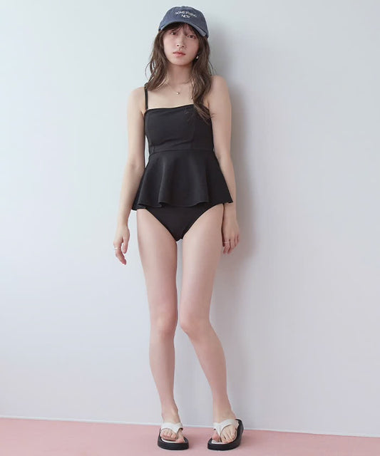 日系 遮肚仔裙擺兩件式泳衣👙