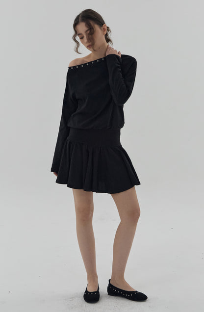 韓系  100%棉質斜肩連身裙 👗