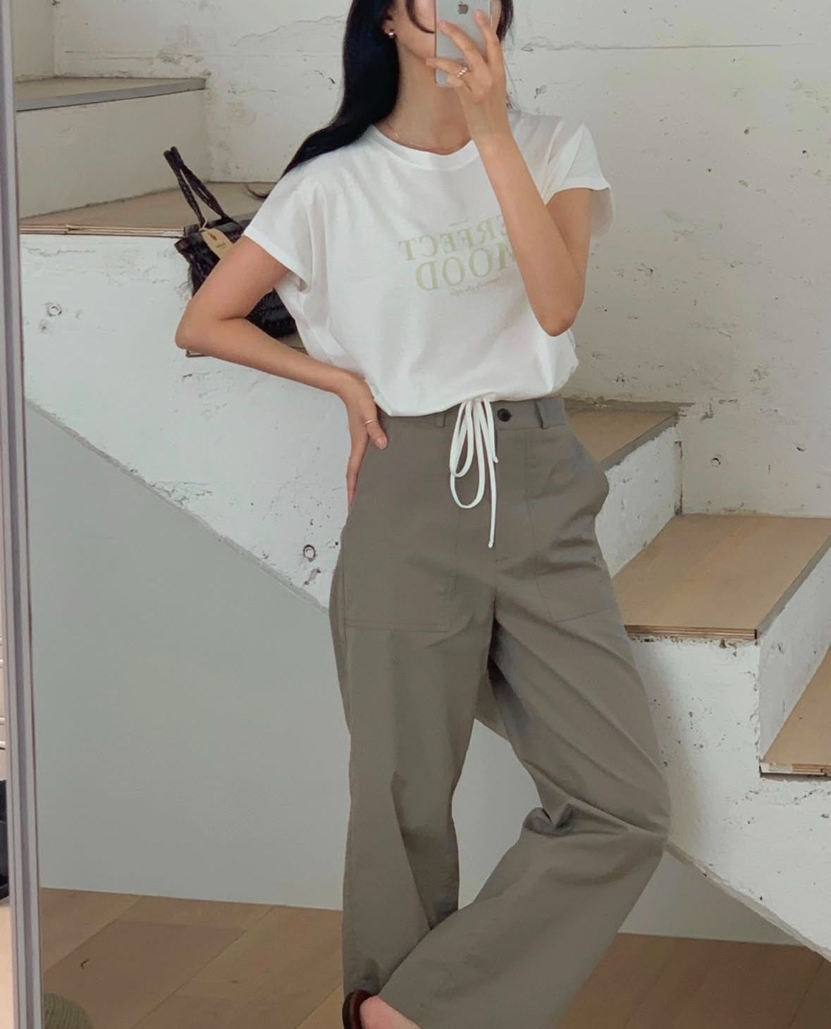 🇰🇷遮手臂 綁帶束腰Tee*3色