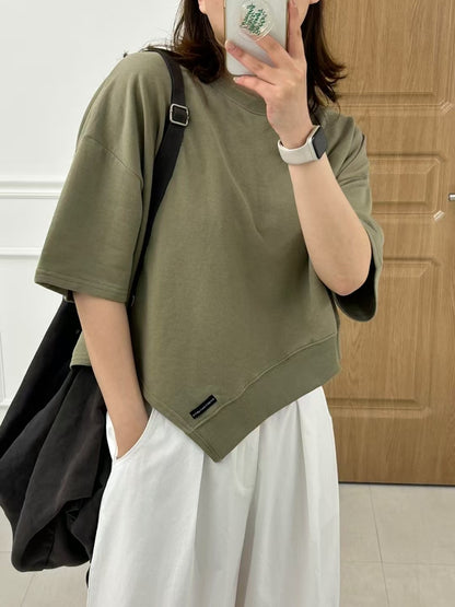 🇰🇷不規質高質棉純色Tee*2色
