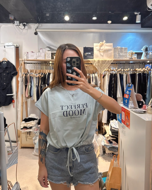 🇰🇷遮手臂 綁帶束腰Tee*3色