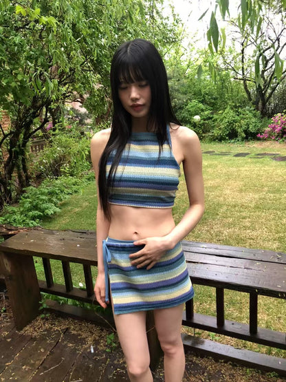 🇰🇷韓國製 拼色間條 3件套