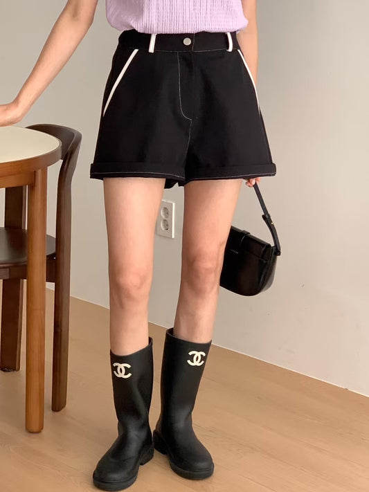 🇰🇷拼色闊褲管短褲*3色