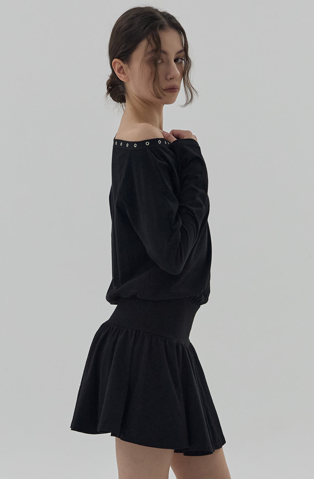 韓系  100%棉質斜肩連身裙 👗
