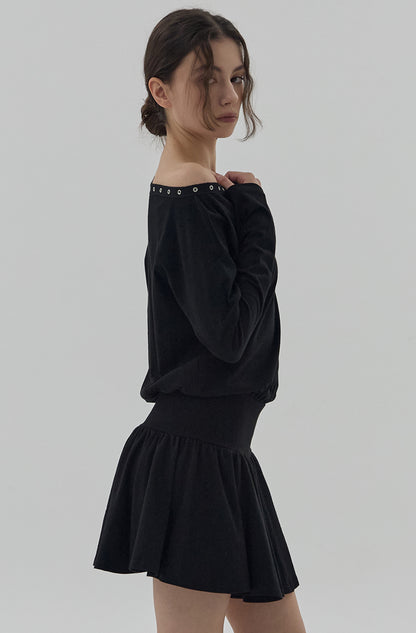 韓系  100%棉質斜肩連身裙 👗