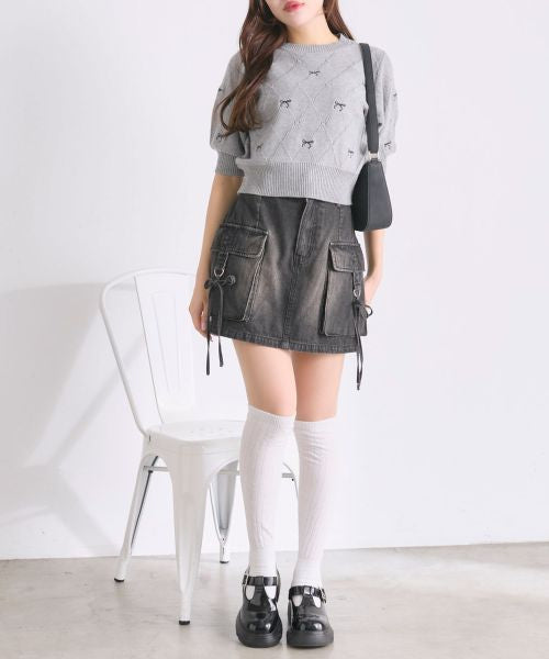 🇯🇵橡筋腰牛仔短裙