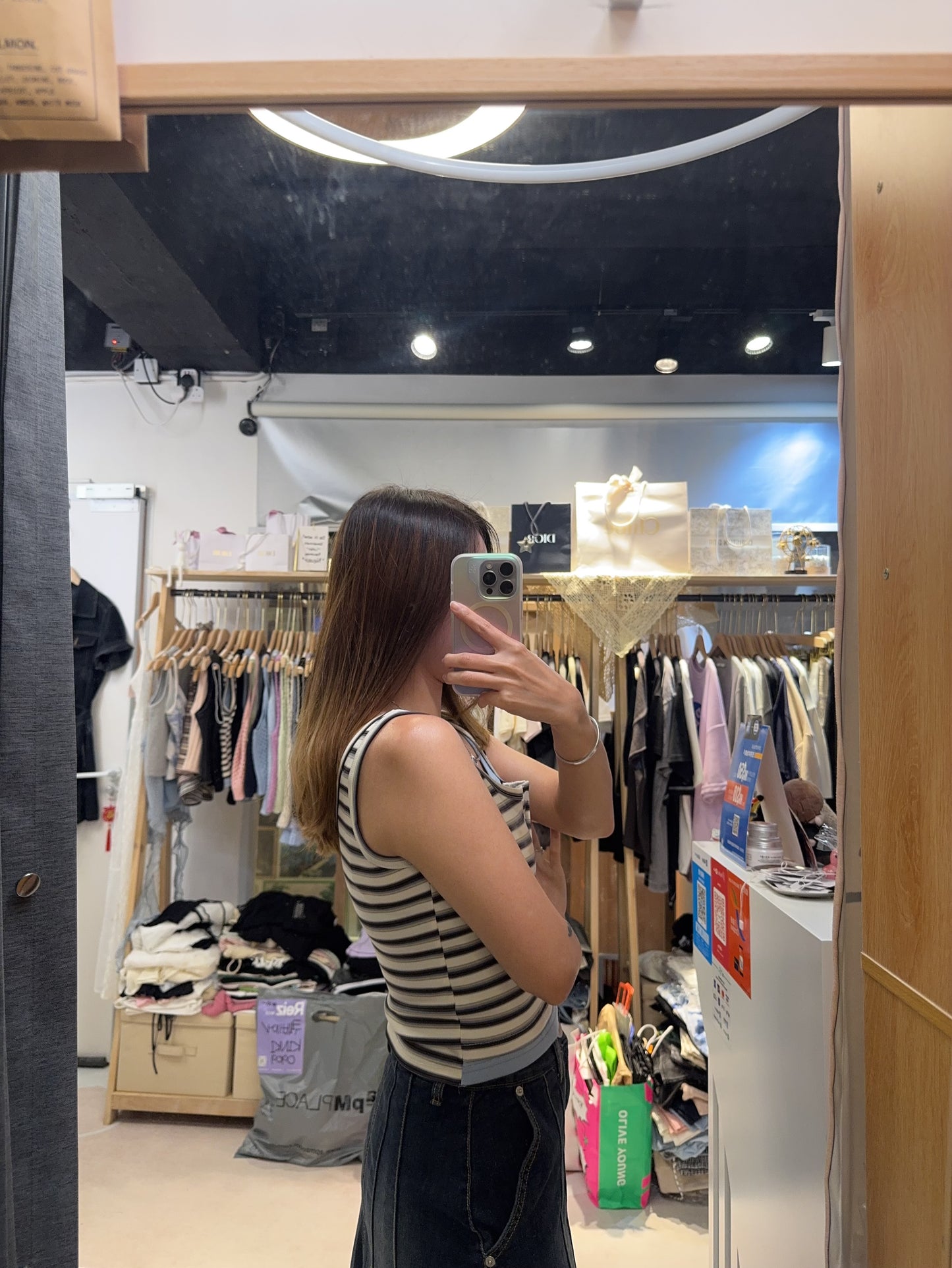 🇰🇷假兩件間條背心*2色